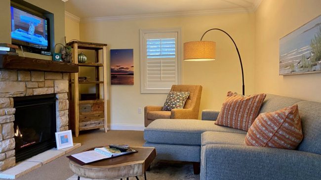 Canterbury Living Room with Fireplace
