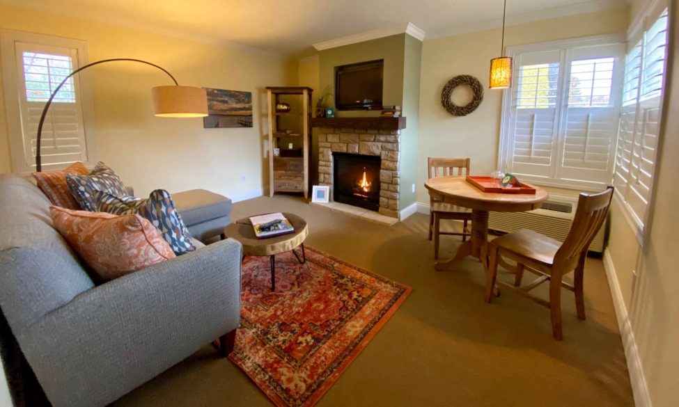 Henley Living /Dining Area with fireplace